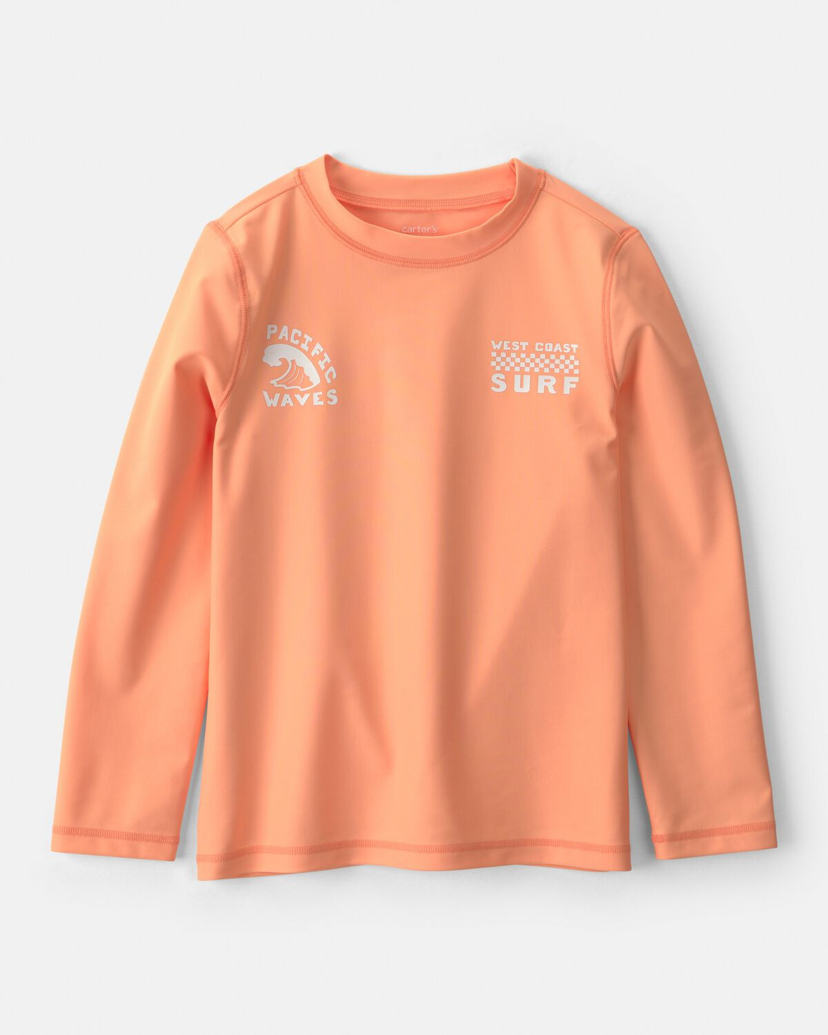 Boys West Coast Surf' Long-Sleeve Rashguard Top - Orange | Carter's Inc