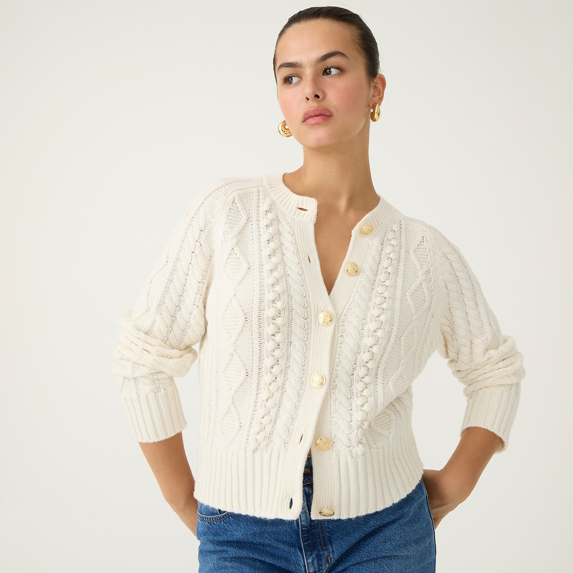 Cable-knit cardigan | J. Crew US