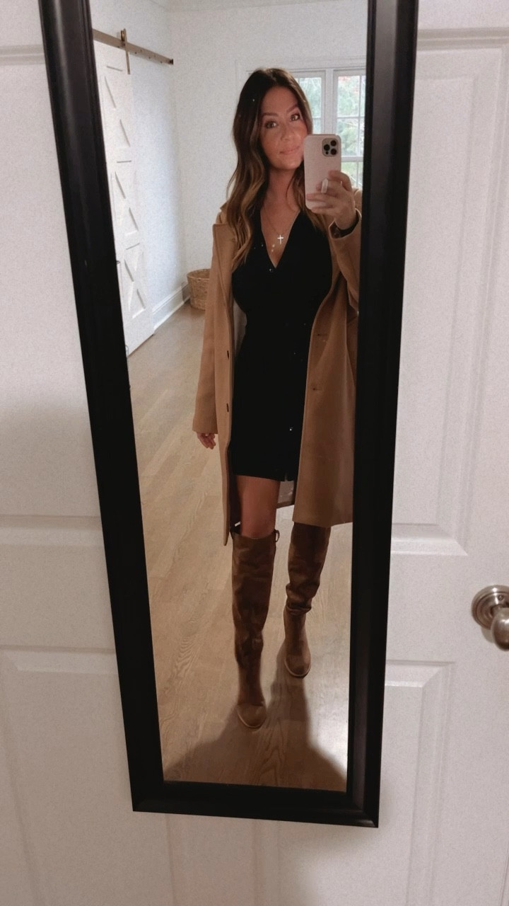 Holiday party outfit! 

Follow @cactustocoastal on IG


Abercrombie moms holiday ootd 
Holiday dress affordable looks 
Curvy moms little black dress over the knee boots wool coat Size 4 size 6 Christmas outfit big bust outfit

#LTKSeasonal #LTKcurves #LTKHoliday