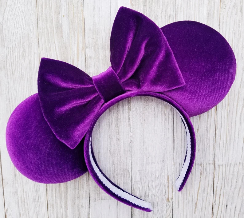 Halloween Mickey Ears, Purple Velvet Minnie Ears, Disney Ears, Disney Halloween, Halloween Ears, ... | Etsy (US)