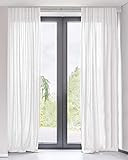 CHICOLOGY Curtain Panels, Rod Pocket Top Window Drapes, Adorn White (Sheer) - 52"W X 96"H | Amazon (US)