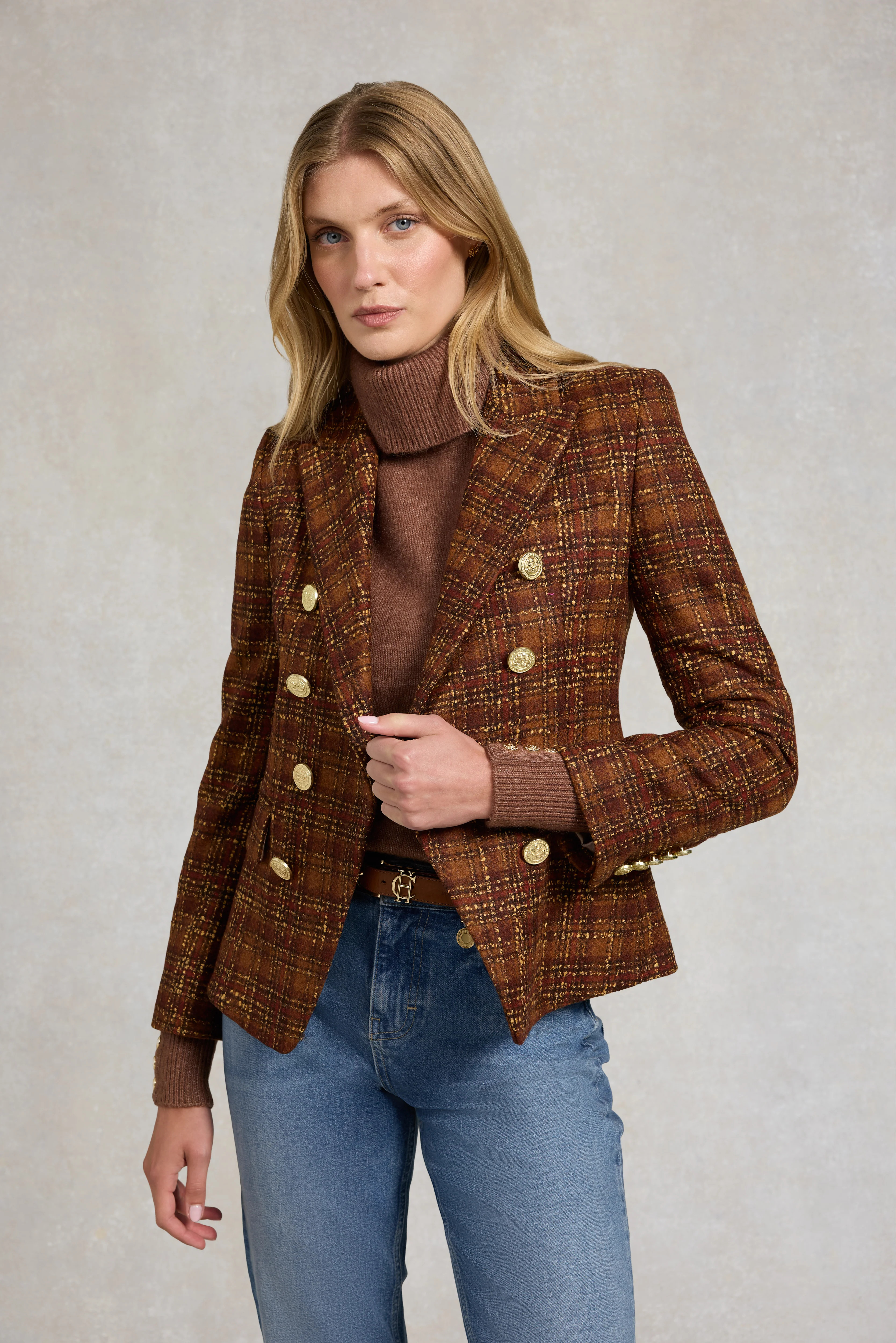 Knightsbridge Blazer (Amber Tweed) | Holland Cooper
