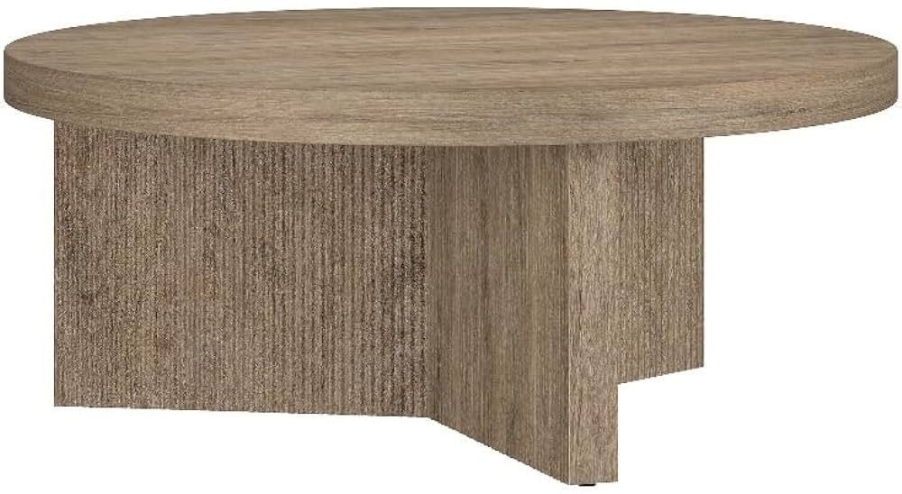 Henn&Hart 36" Antiqued Gray Oak MDF/PVC Coffee Table | Amazon (US)