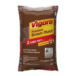 Vigoro 2 cu. ft. Bagged Premium Brown Wood Mulch 52050196 - The Home Depot | The Home Depot