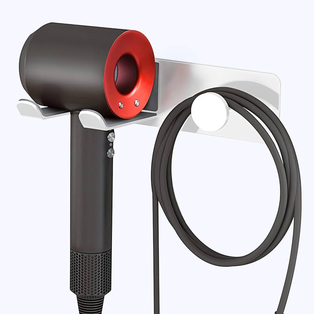 FLE Hair Dryer Holder Wall Mounted, Stainless Steel Self Adhesive Blow Dryer Holder Rack for Dyso... | Amazon (US)