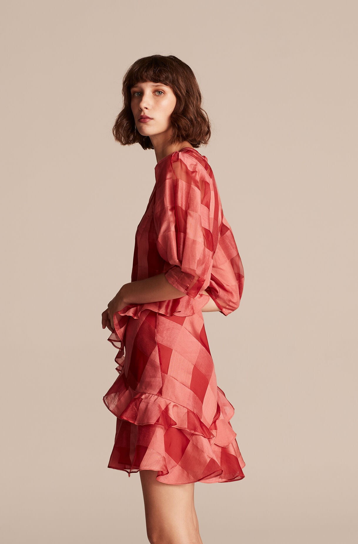 Organza Check Dress | Rebecca Taylor | Rebecca Taylor