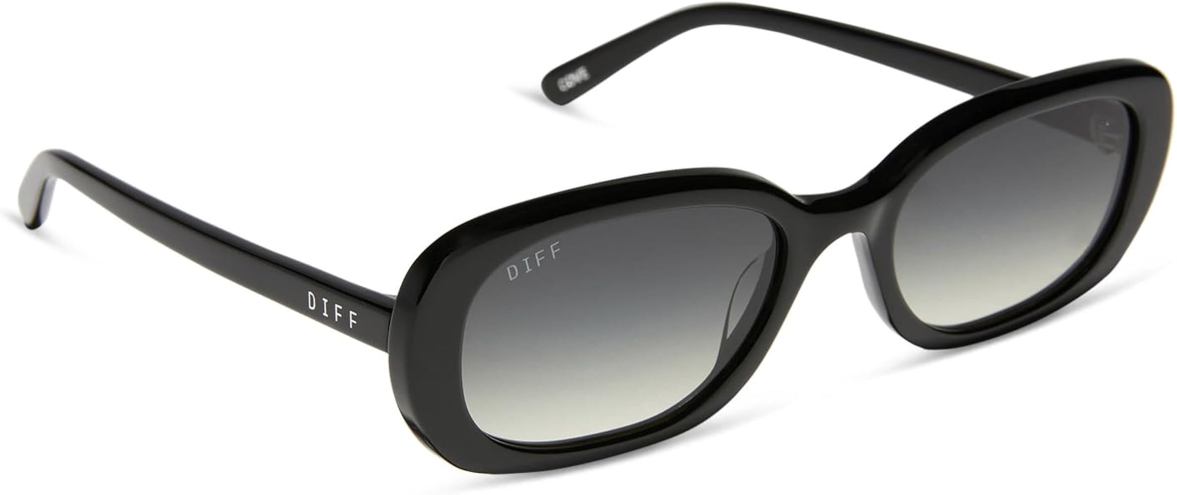 DIFF Aspyn Ovard Cove Oval Sunglasses for Women UV400 Protection, Black + Grey Gradient | Amazon (US)