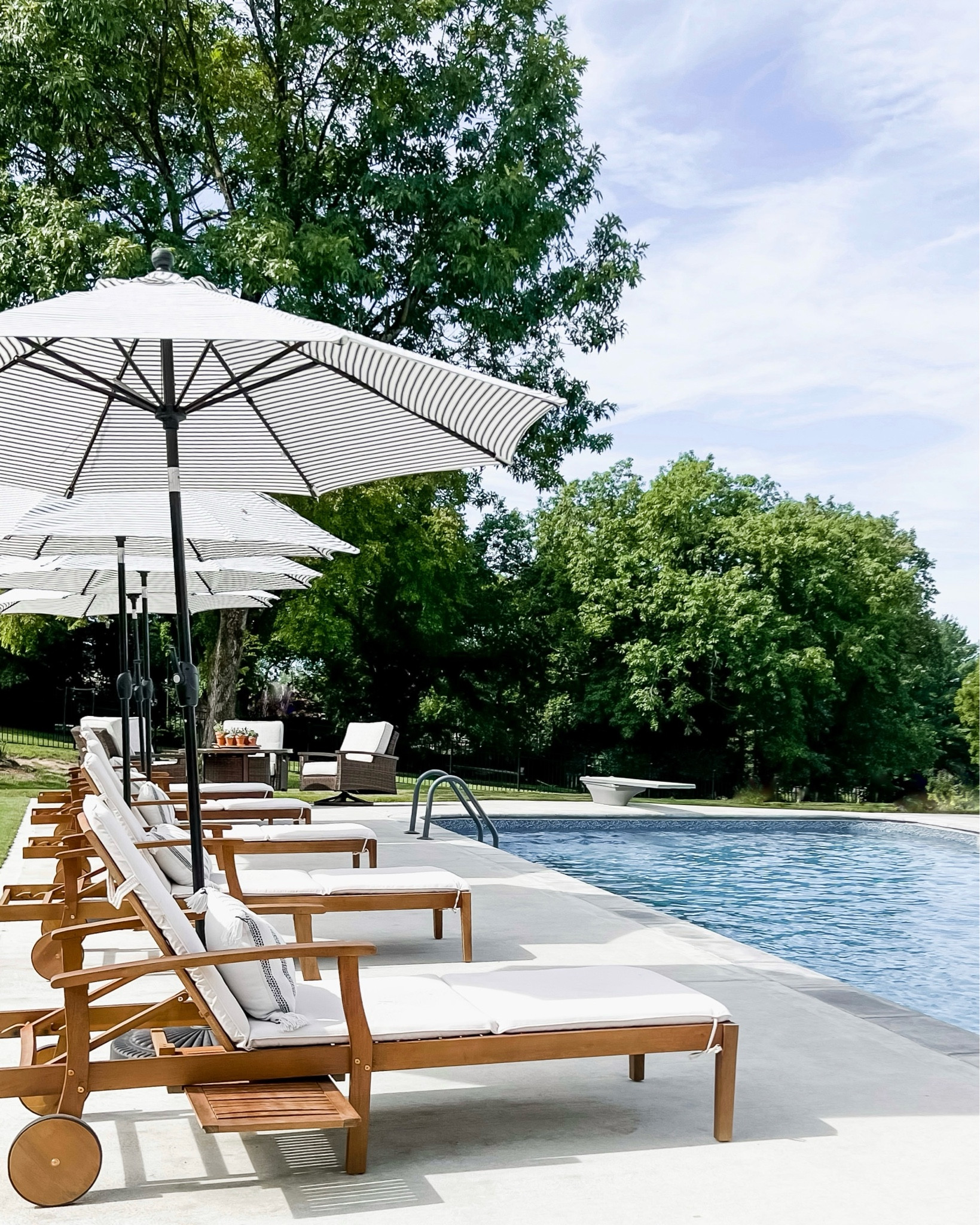 Anyone else ready for pool season?? Outdoor market umbrellas striped affordable umbrellas from Walmart! Pool side furniture patio and deck chairs chaise loungers fire pit table and chairs summer spring umbrella vases swim cover up kimono Sun hat Amazon target deals back in stock! #competition#LTKFind

#LTKhome #LTKSeasonal #LTKstyletip