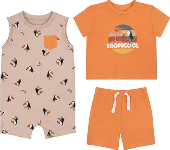 3-Piece Romper, Top & Shorts Set | Nordstrom Rack