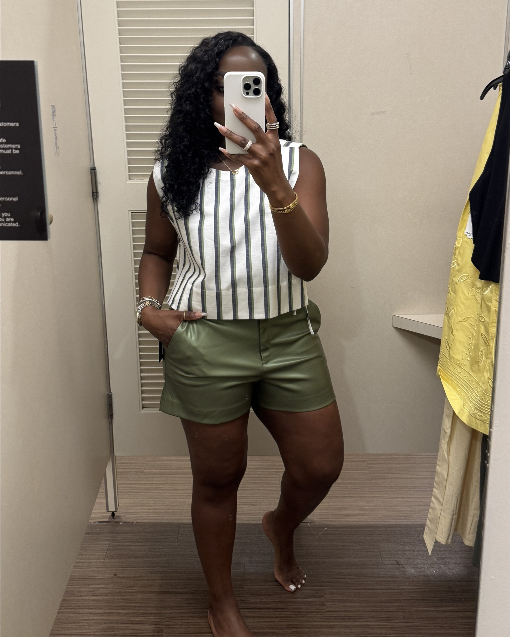 Love the stretch on these green shorts and the ties on the side of this top. I’m wearing a 12 in the shorts and a small in the top. There’s also a matching green vest to go with these shorts from Macy’s. Cute summer outfit option.

#LTKFindsUnder100 #LTKSummerEdit #LTKStyleTip