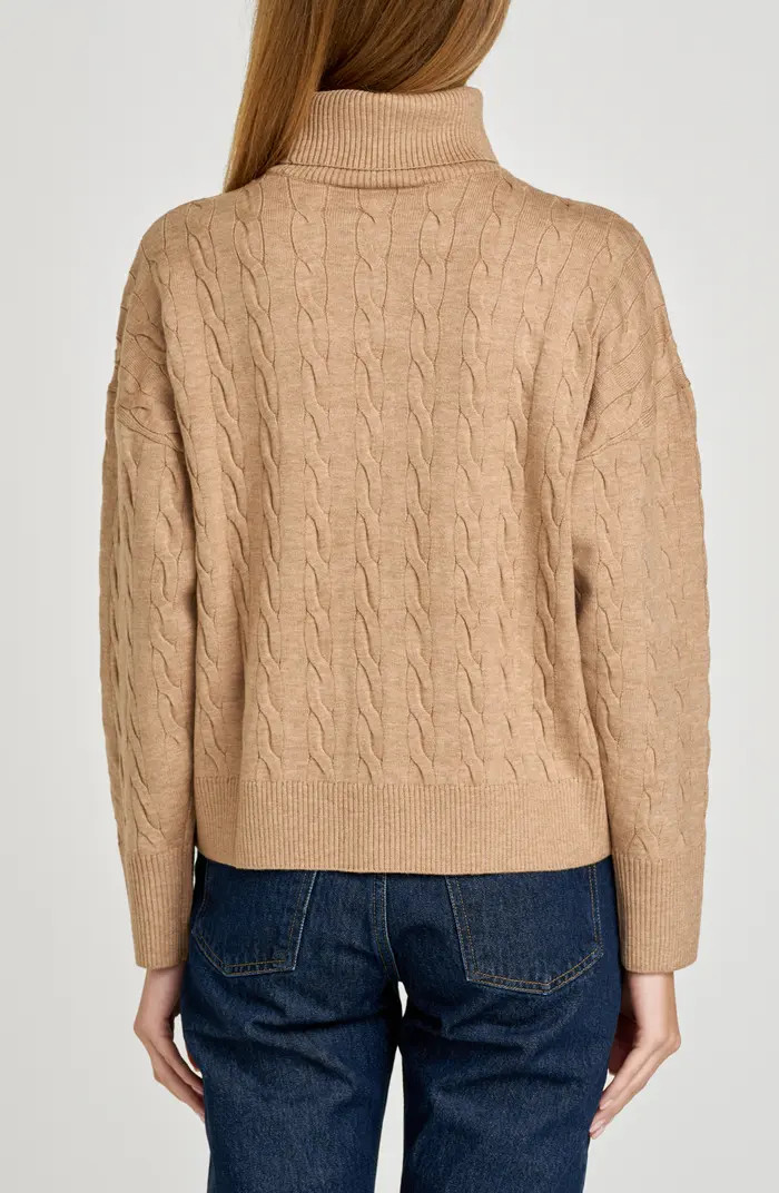 Sally Cable Knit Turtleneck Sweater | Nordstrom