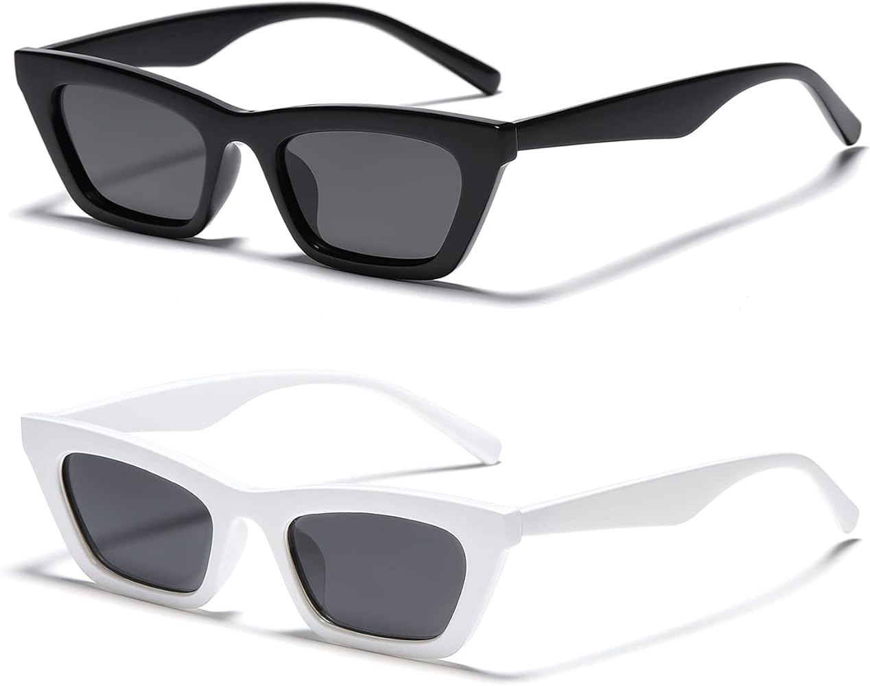 VANLINKER Small Trendy Skinny Cat Eye Sunglasses Women Retro Tiny Square Shade VL9555 | Amazon (US)