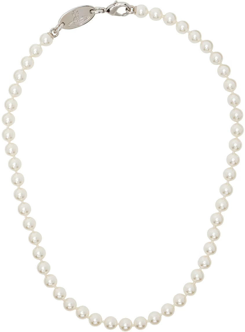 White Stuart Necklace | SSENSE