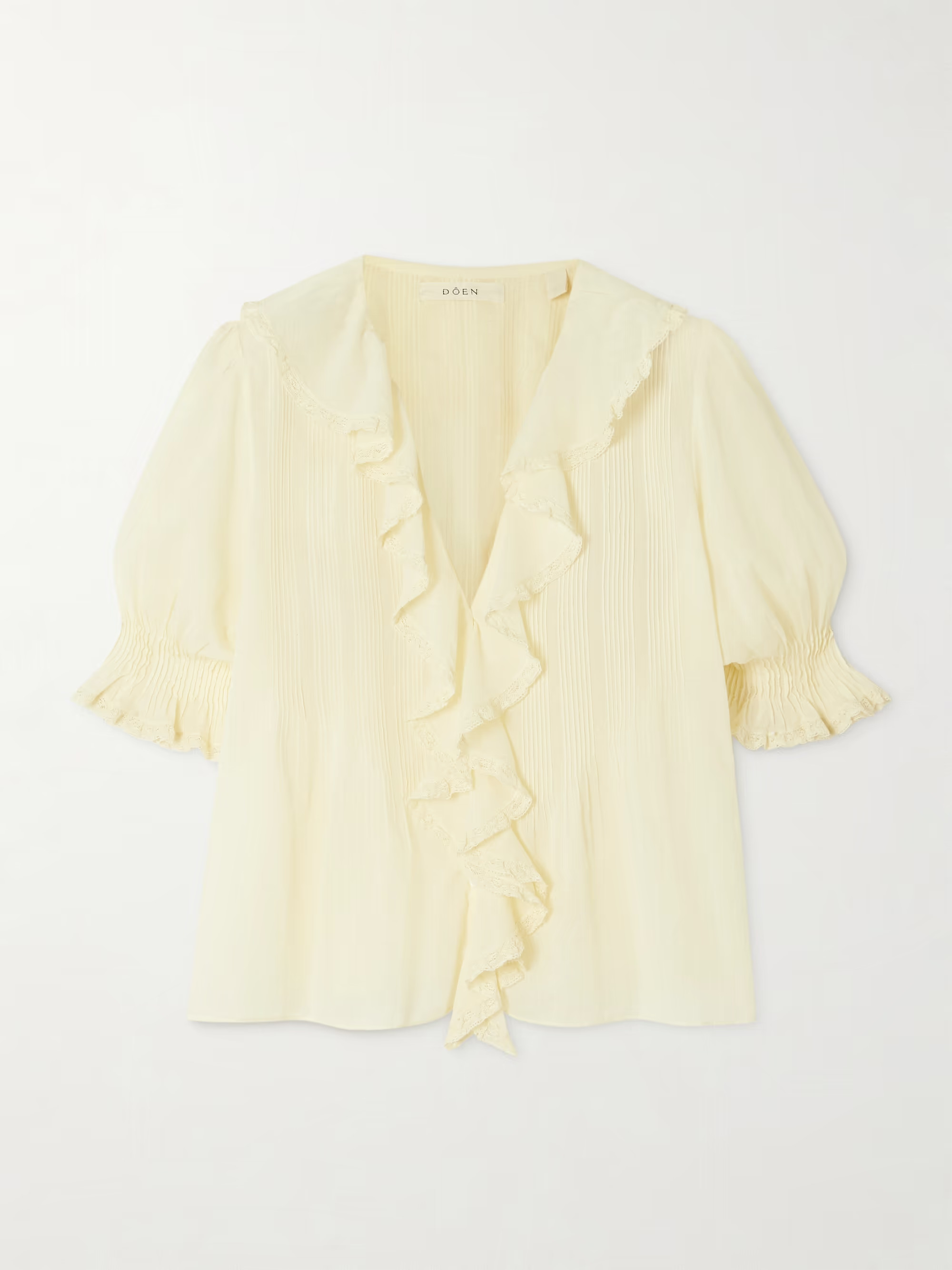 Henri ruffled pintucked organic cotton-voile top | NET-A-PORTER APAC