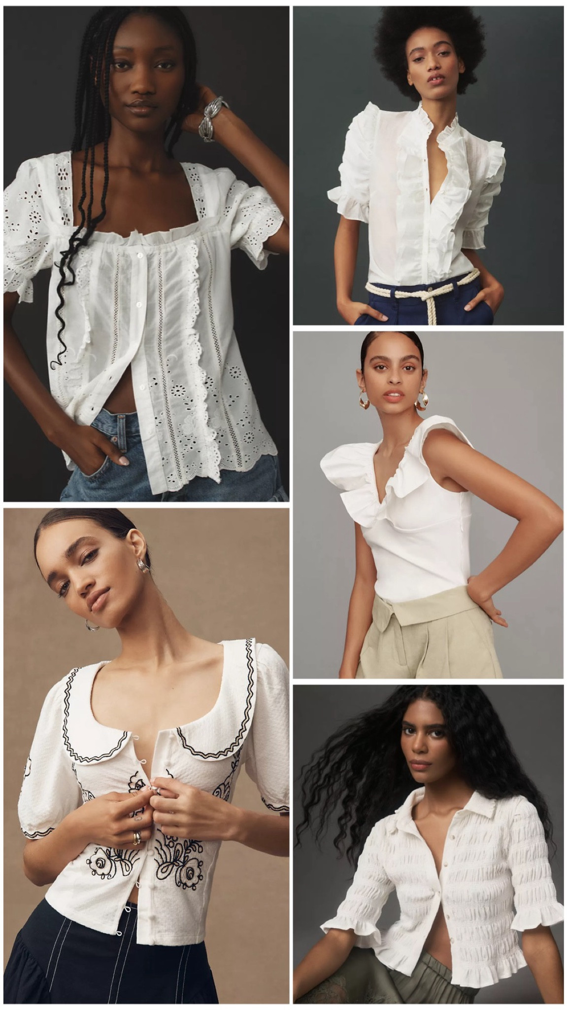 Anthropologie White Party

Cute white tops for the summer. 

White blouse, white summer tops, White lace summer tops, summer date night tops, summer concert tops, summer outfits, summer blouse, boho blouse

#LTKStyleTip #LTKFindsUnder100 #LTKOver40