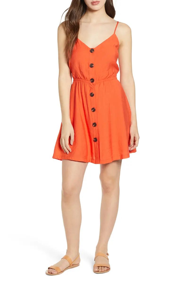 Tie Back Button Front SundressALL IN FAVOR | Nordstrom