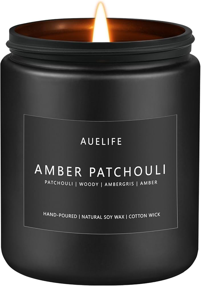 Amber & Patchouli Candle | Candles for Men - Scented Candles for Home, Gifts for Men - Soy Candle... | Amazon (US)