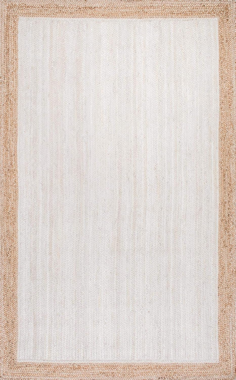 nuLOOM Eleonora Hand Woven Jute Rug, 8' x 10', White | Amazon (US)