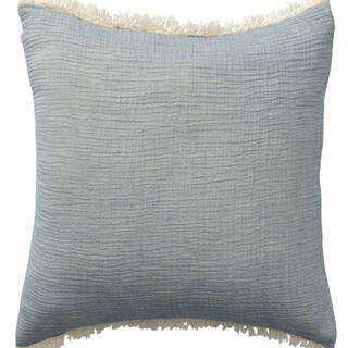 Blue Solid Down 20 in. x 20 in. Throw Pillow | The Home Depot