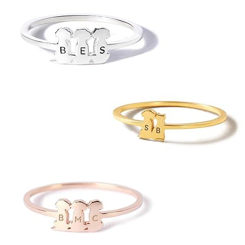 Pesonalized Dog Name Ring, Dainty Stackable Rings Mothers Day, Cat Lover Rings, Pet Memorial Ring... | Amazon (US)