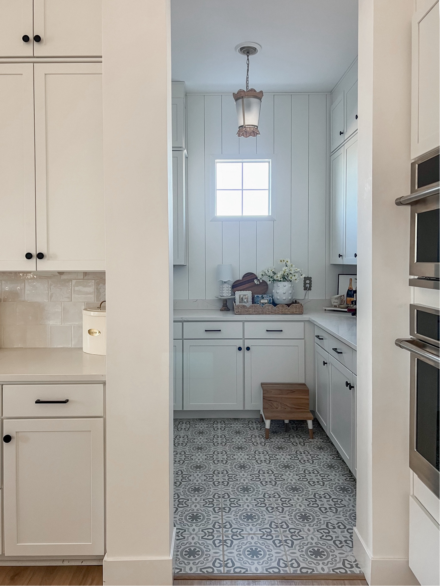 Our pantry “backsplash” is done and I’m loving it! We were going to do tile but decided on vertical shiplap instead. This is one of my fave things about this house is the huuuuge pantry! 

#LTKSeasonal #LTKhome
