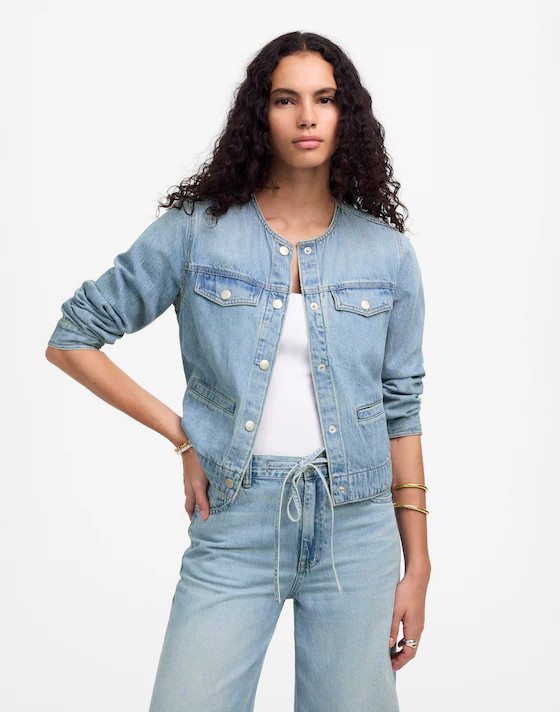 Cinched Lady Jacket in Ashbury Wash: Airy Denim Edition | Madewell