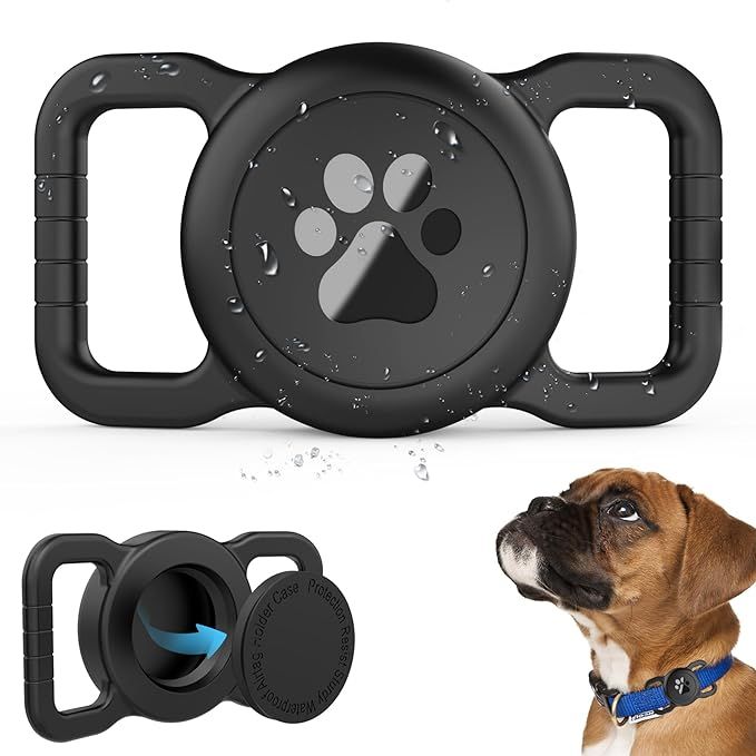 SANKALA Airtag Dog Collar Holder, [1 Pack] Waterproof Dog Airtag Holder, Silicone Full Body Cover... | Amazon (US)