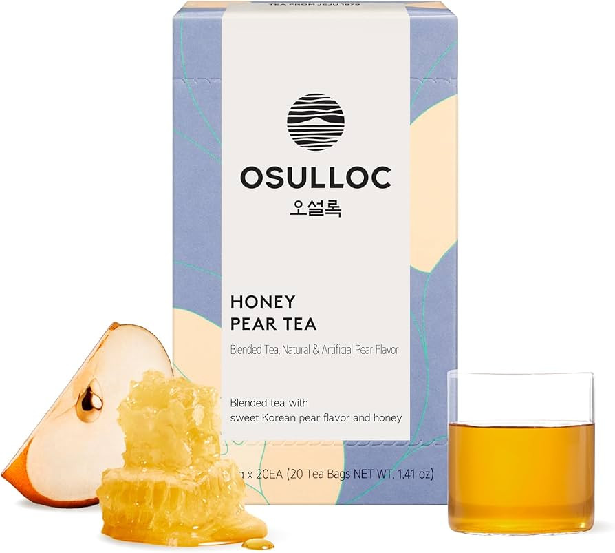OSULLOC Honey Pear Tea (Sweet Pear & Honey Flavor), Fruit tea Blend, Premium Teabags from Jeju Is... | Amazon (US)