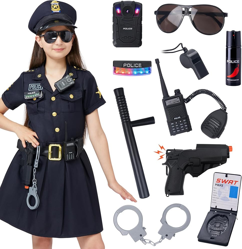 Spooktacular Creations Halloween 14PCS Police Costume for Girls, Girls Police Officer Costume wit... | Amazon (US)