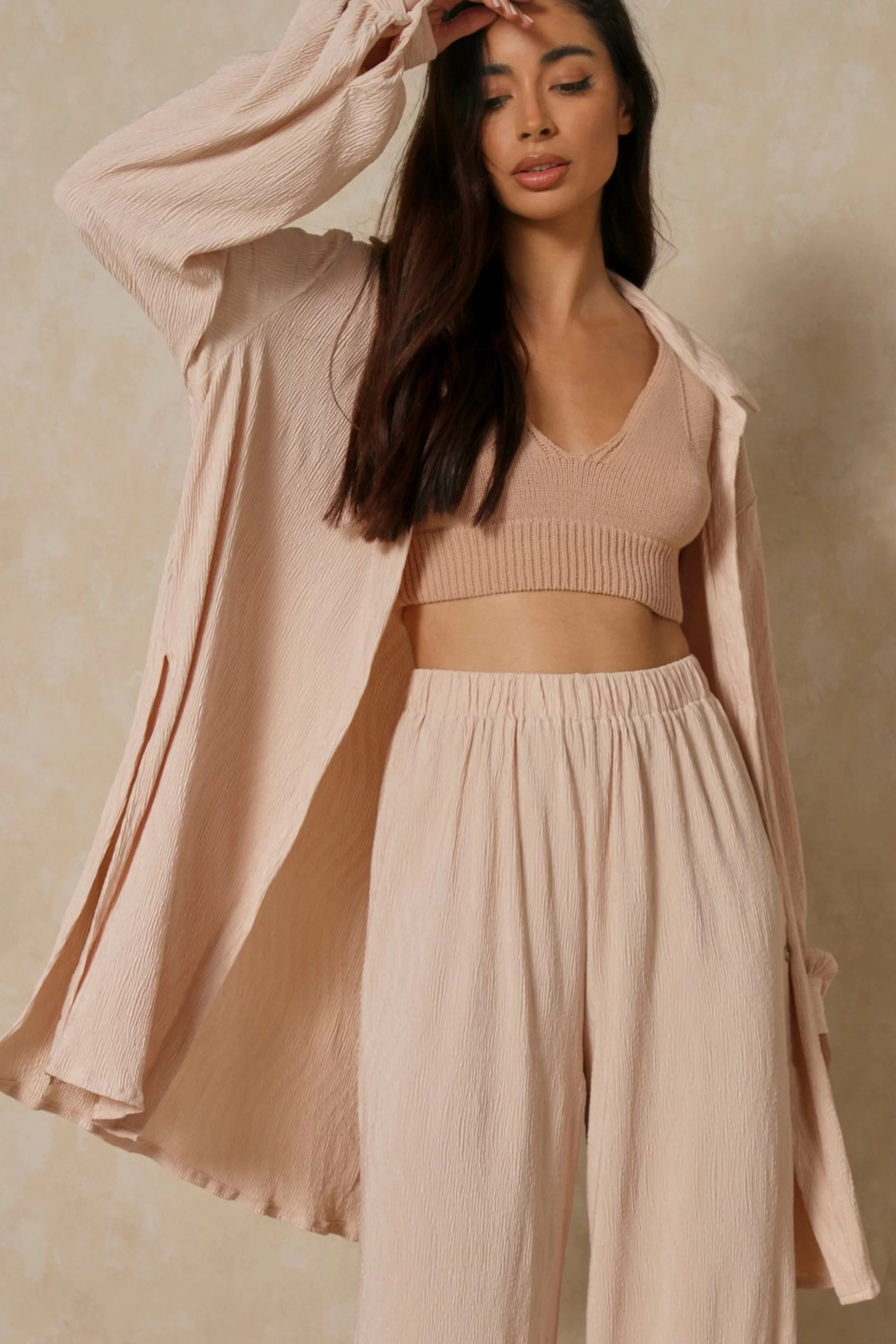 Oversized Plisse Pleated Shirt | Miss Pap UK