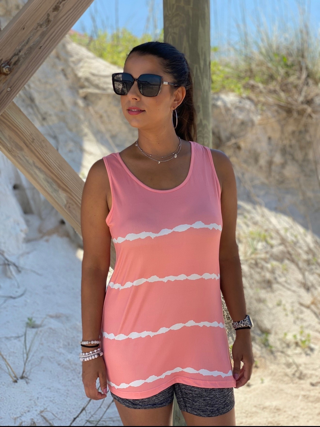 Women's Sleeveless  Tank Tops Summer Trendy 2026 Causal Cute Printed Loose Fit Workout Athletic Yoga Shirts