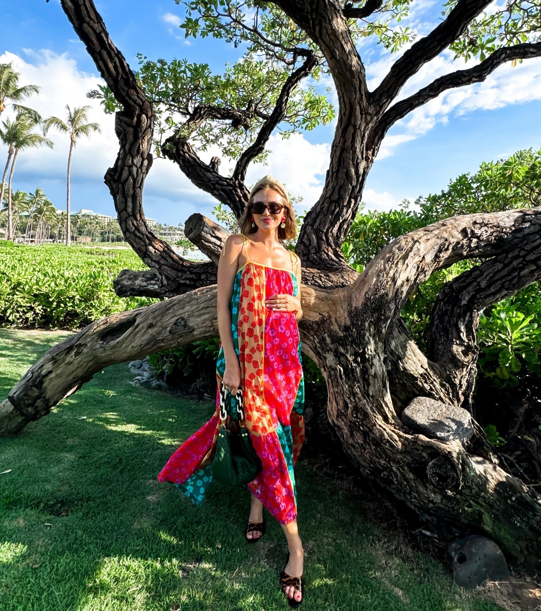 Summer dress, jelly slides are tts but if between sizes or have wide feet go up a size, raffia headband

#LTKSeasonal #LTKTravel