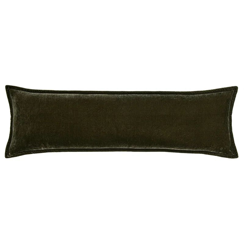 Tavi Solid Faux Silk Velvet Romantic Western 14x42 inch Long Lumbar Pillow | Wayfair North America