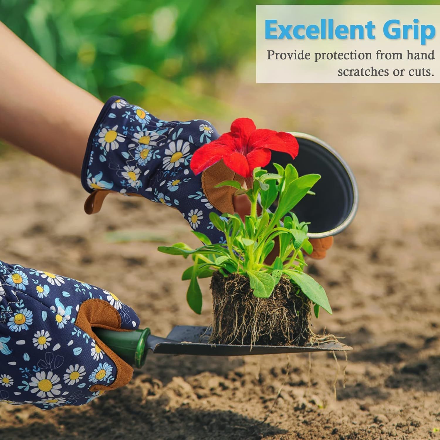 Granila Gardening Gloves for Women Leather Breathable Working Gloves for Weeding Planting Raking ... | Amazon (US)