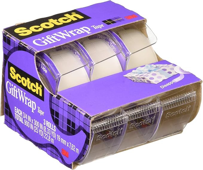 Scotch Gift Wrap Tape 0.75 x 30044; 3 Pack | Amazon (US)