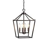 JONATHAN Y JYL7436A Pagoda Lantern Dimmable Adjustable Metal LED Pendant, Classic, Traditional for D | Amazon (US)