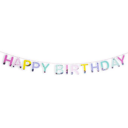 happy birthday' glitter banner 6ft | Five Below