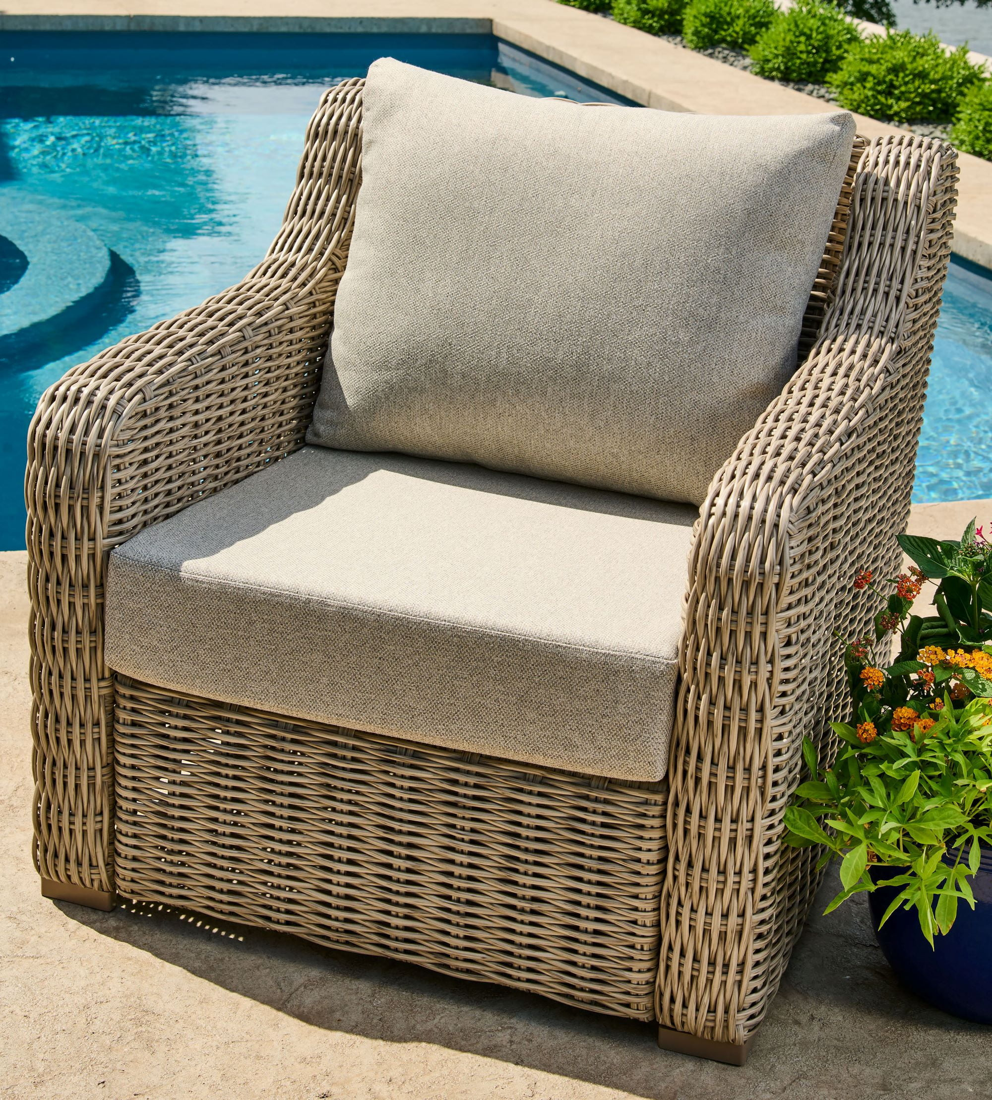 Better Homes & Gardens Beige Outdoor 24" x 24" 2 Piece Deep Seat Cushion Set - Walmart.com | Walmart (US)