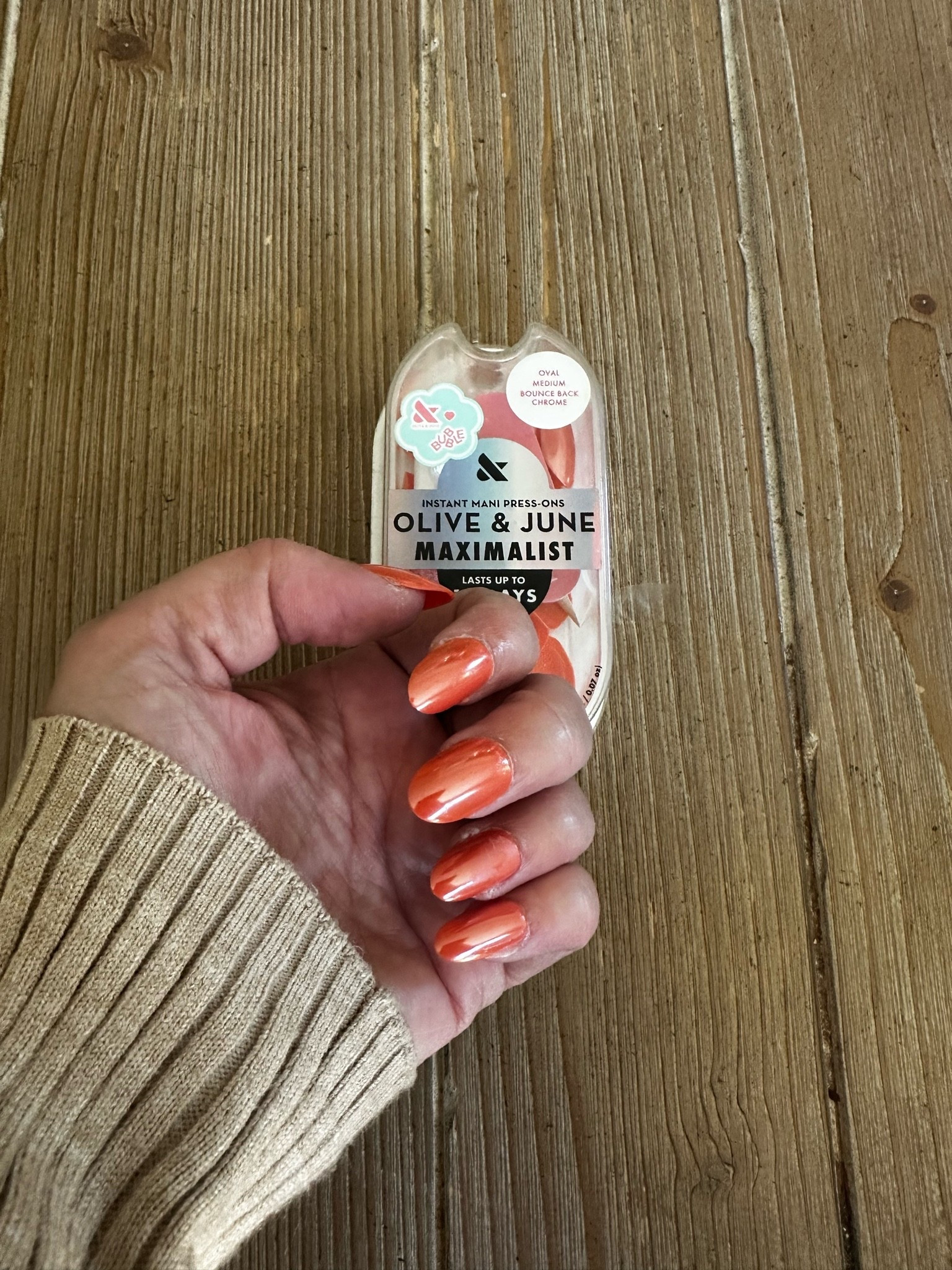 Spring nails without the salon appointment 🤍 These Olive & June press-ons are giving the prettiest glossy coral-orange for spring and summer. Easy to apply, comfortable to wear, and they actually look like a real manicure. Perfect for busy moms, travel days, and last-minute plans when you still want to feel put together. Linking this exact set in my LTK! #ltkbeauty #pressonnails #oliveandjune #springnails #summerbeauty

#LTKselfcare #LTKBeauty #LTKMothersDay