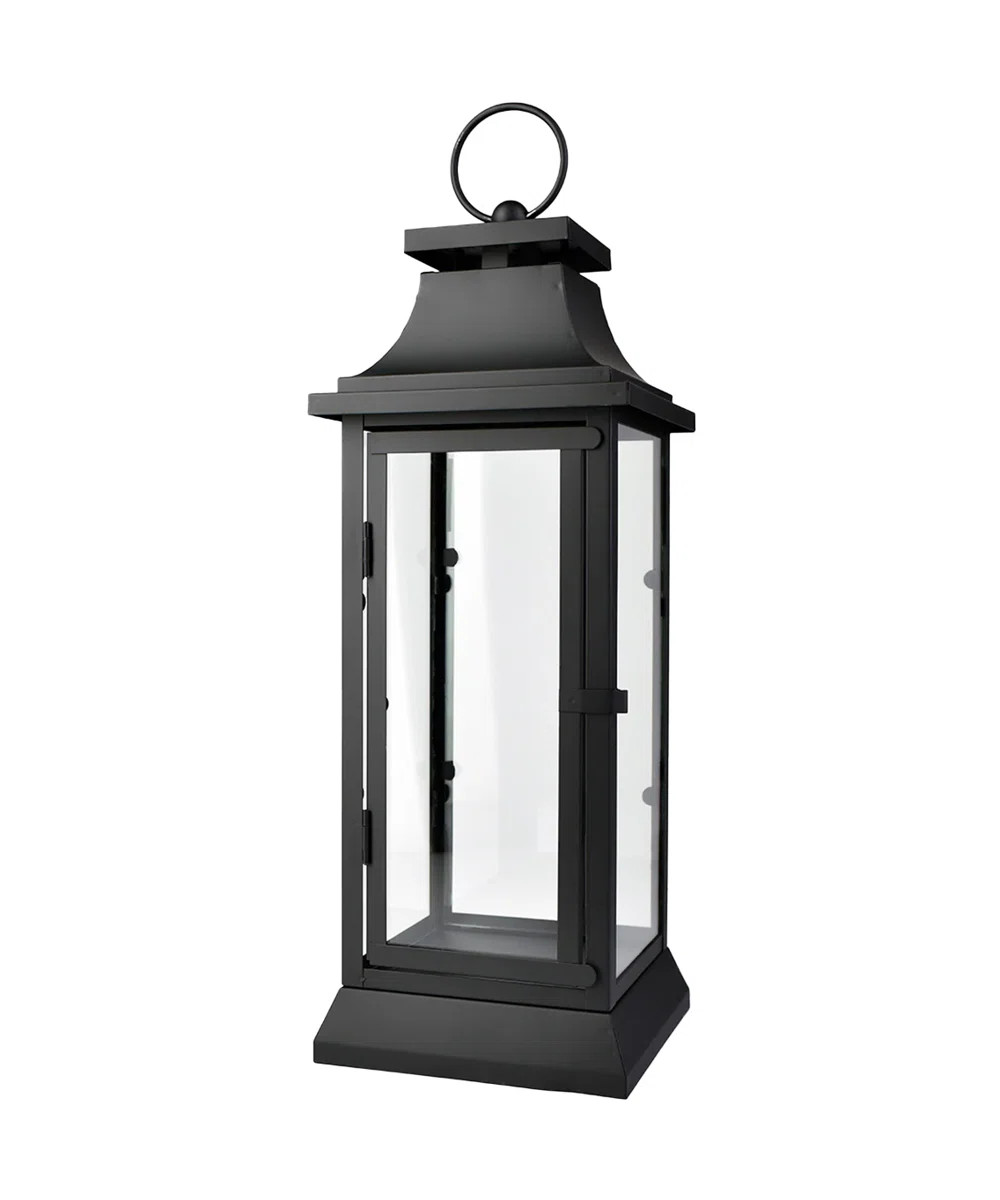 Metal and Glass Outdoor Floor Lantern | Wayfair North America