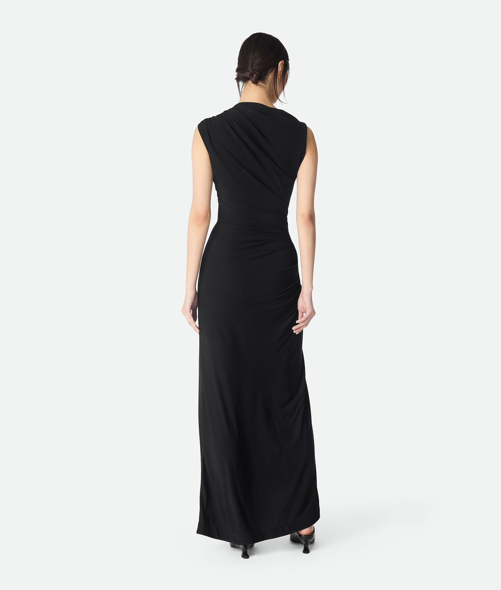 Women's Viscose Jersey  Dress in Black | Bottega Veneta GB | Bottega Veneta