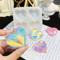 Geometric Heart Silicone Mold-Love Resin Mold-Heart Shaped Keychain Jewelry Pendant Mold-Epoxy Mold | Etsy (US)