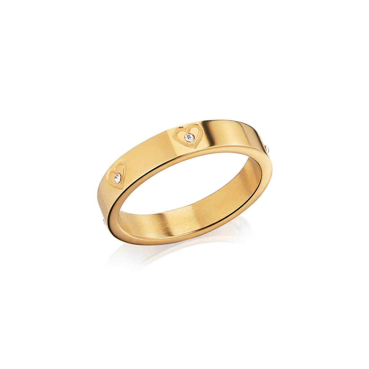 Crystal Heart Ring (Gold) | Abbott Lyon