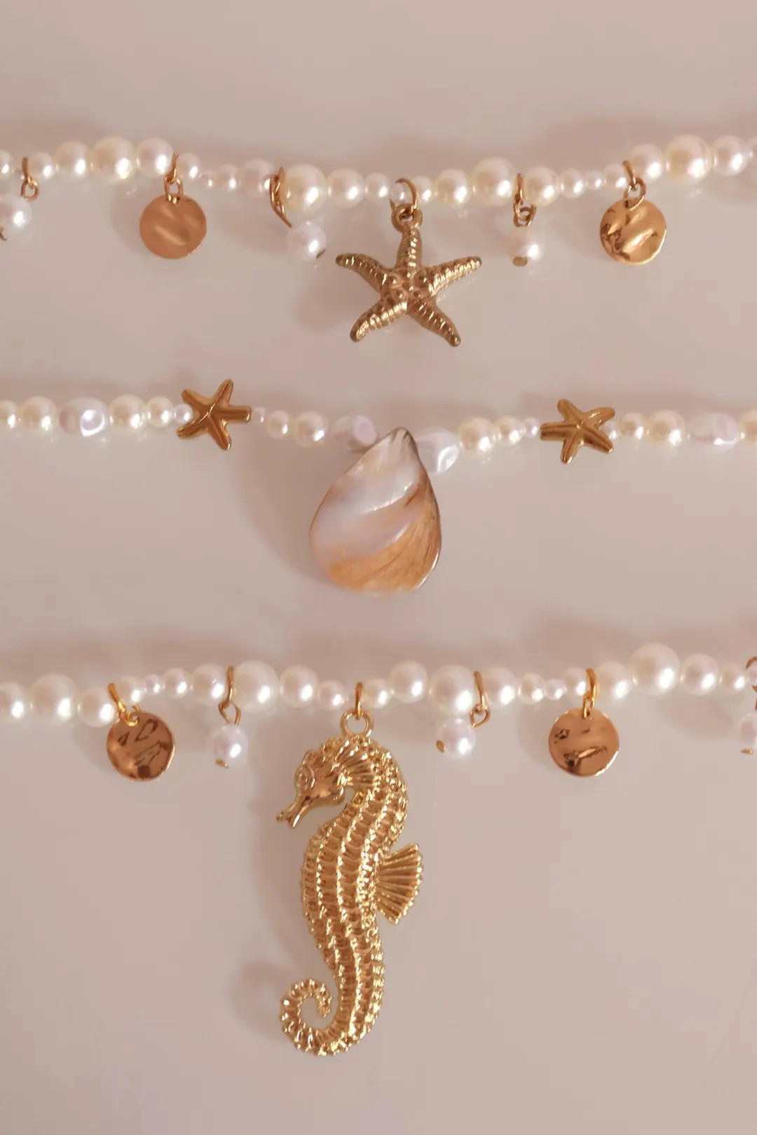 Mermaid Ibiza Dreams Seashell Charm Necklaces (GOLD EDITION) - Etsy | Etsy (US)