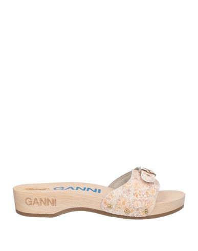 Ganni X Scholl Woman Mules & Clogs Beige Size 8 Textile fibers | YOOX (US)