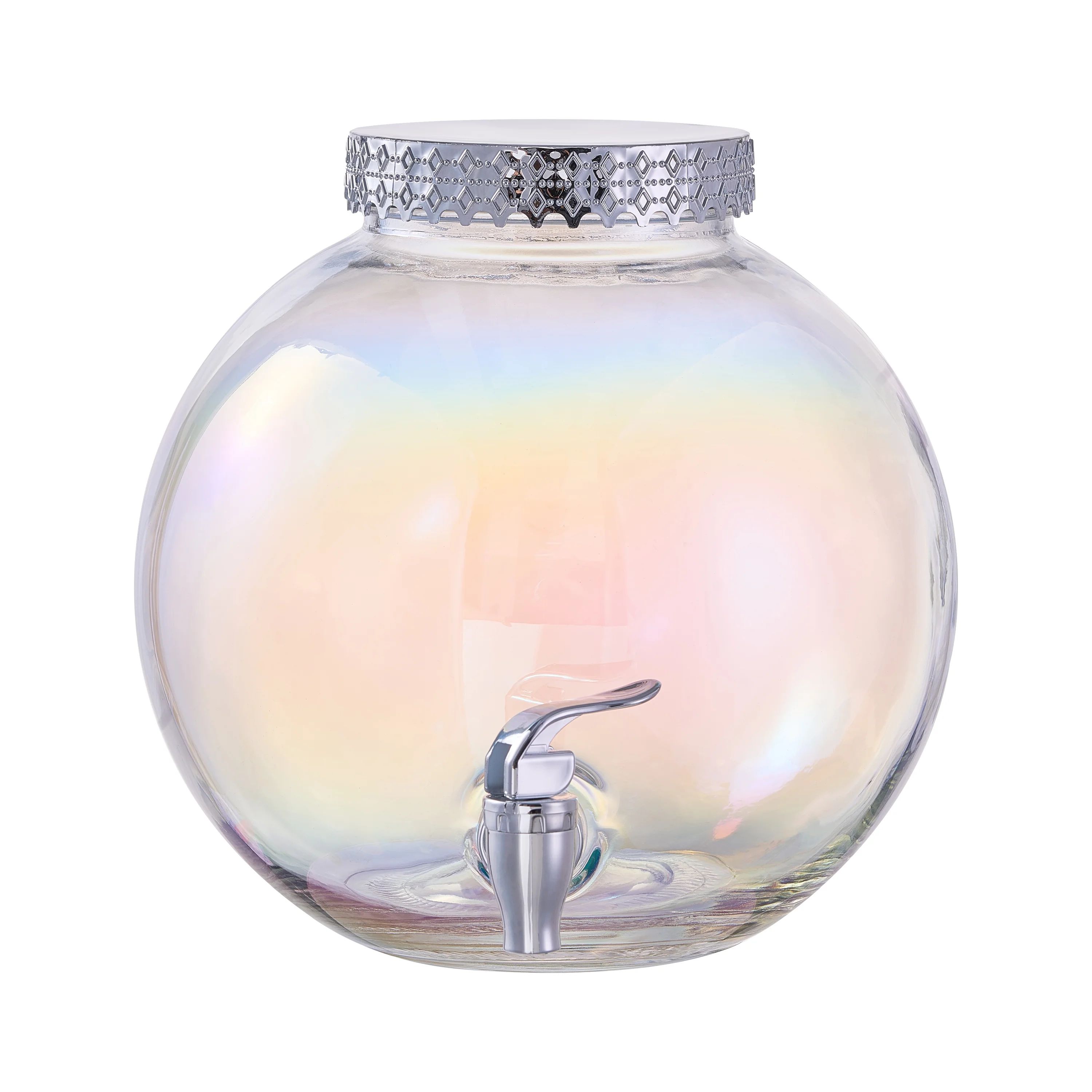 Holiday Time 1.5 Gallon Clear Iridescent Glass Ornament Dispenser | Walmart (US)