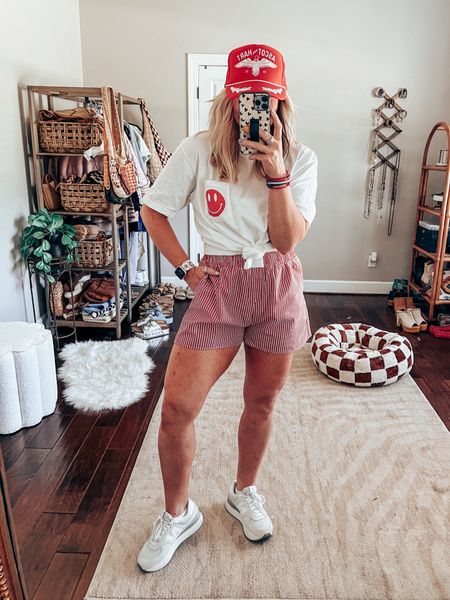 This casual summer fit is perfect for July 4th. These boxer shorts are so cute and comfy! I sized up in them and I also sized up in the tee too. My sneaks are TTS. 


#LTKOver40 #LTKStyleTip #LTKFindsUnder50