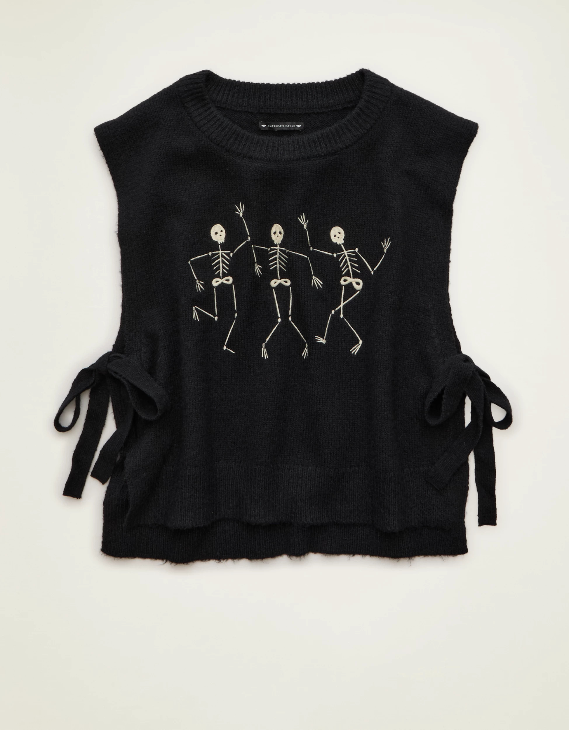 AE Whoa So Soft Skeleton Side-Tie Sweater Vest | American Eagle Outfitters (US & CA)