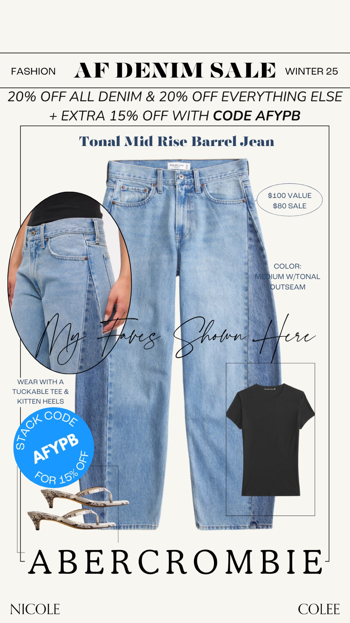 New year, new denim!    All AF is 20% off, along with 20% off everything else on the site, and save an additional 15% off with code AFYPB!!

Abercrombie, Abercrombie partner, Nicole Colee, Fitness, gift ideas, New Year’s resolutions, fitness fashion, workout clothes, sale alert, YPB sale, denim sale, clothing sale 


#LTKSaleAlert #LTKStyleTip #LTKSeasonal