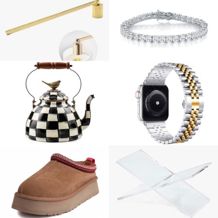 Amazon-Christmas Gift Guide for Women 
Candle snuffer
Amazon finds
Affordable 
Gold
Gifts for her
Rolex two tone stainless steel linkApple Watch band
Tennis bracelet 
Silver
Acrylic book holder
Makenzie Child’s Courtly check
Black and white
Tea kettle 
Mom 
Friend
Sister
Gift ideas
Ugg
Amazon brown platform slippers

#LTKGiftGuide #LTKshoecrush #LTKHoliday